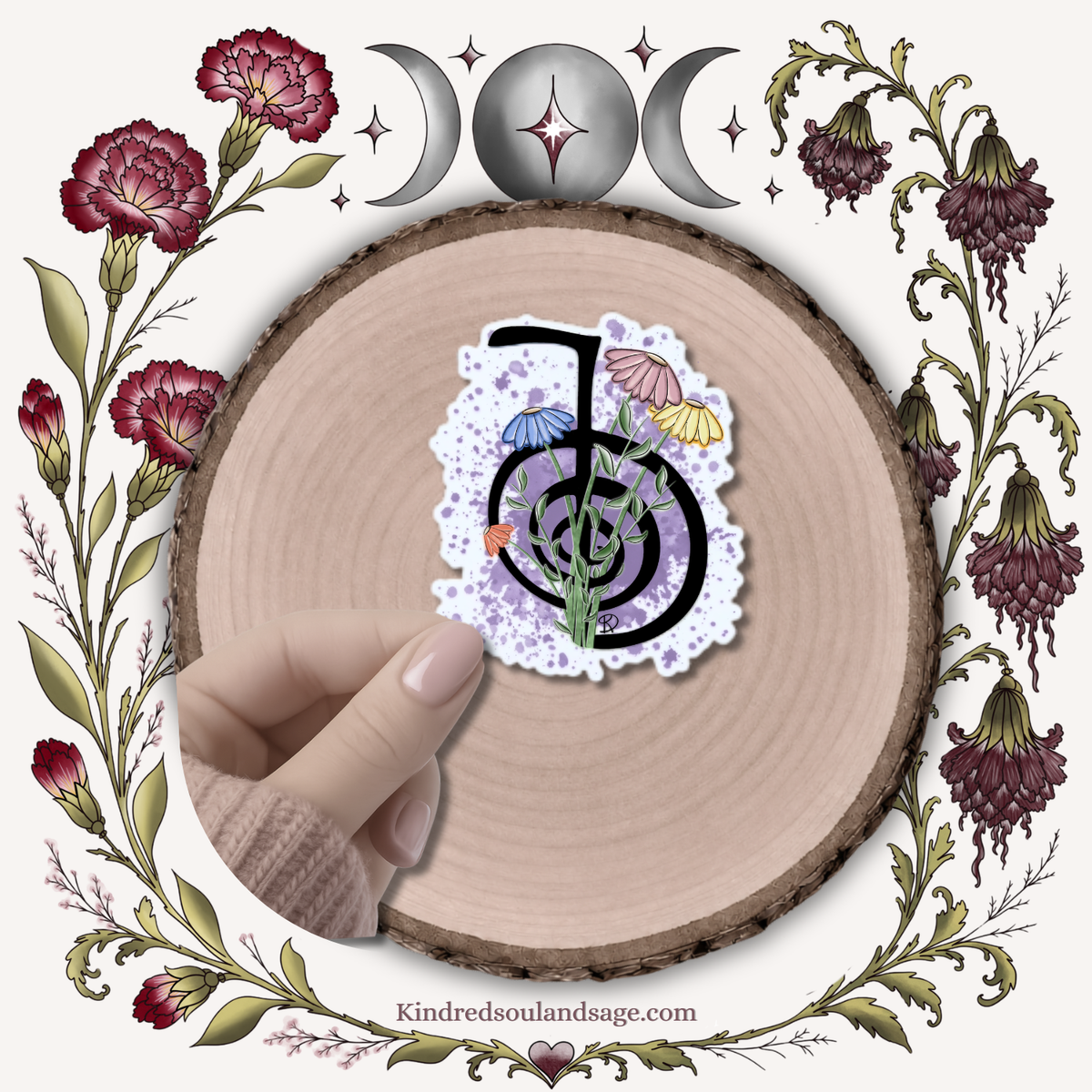 🌿 Reiki Cho Ku Rei Symbol Waterproof Vinyl Stickers | Kindred Soul & Sage