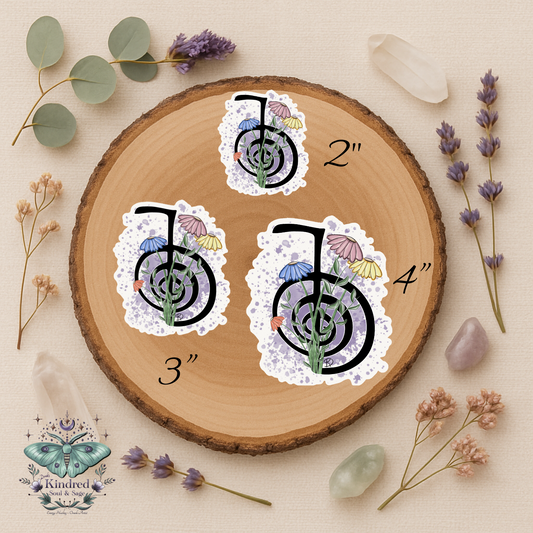 🌿 Reiki Cho Ku Rei Symbol Waterproof Vinyl Stickers | Kindred Soul & Sage