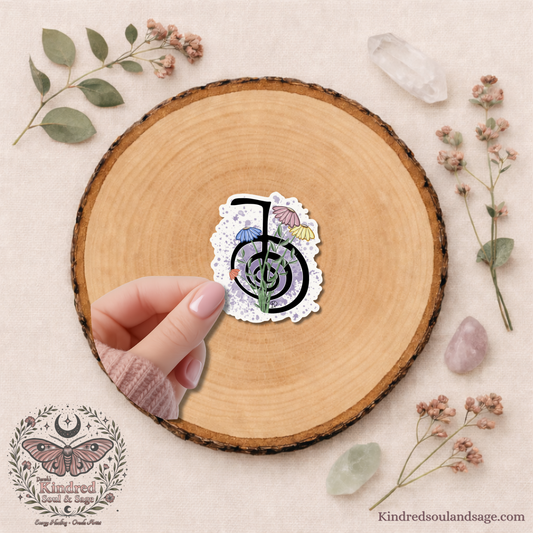 🌿 Reiki Cho Ku Rei Symbol Waterproof Vinyl Stickers | Kindred Soul & Sage