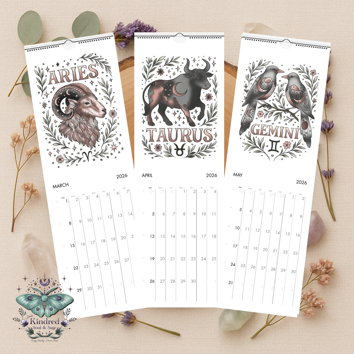 The Lunar Codex 2026 ~ Vertical Wall Calendar