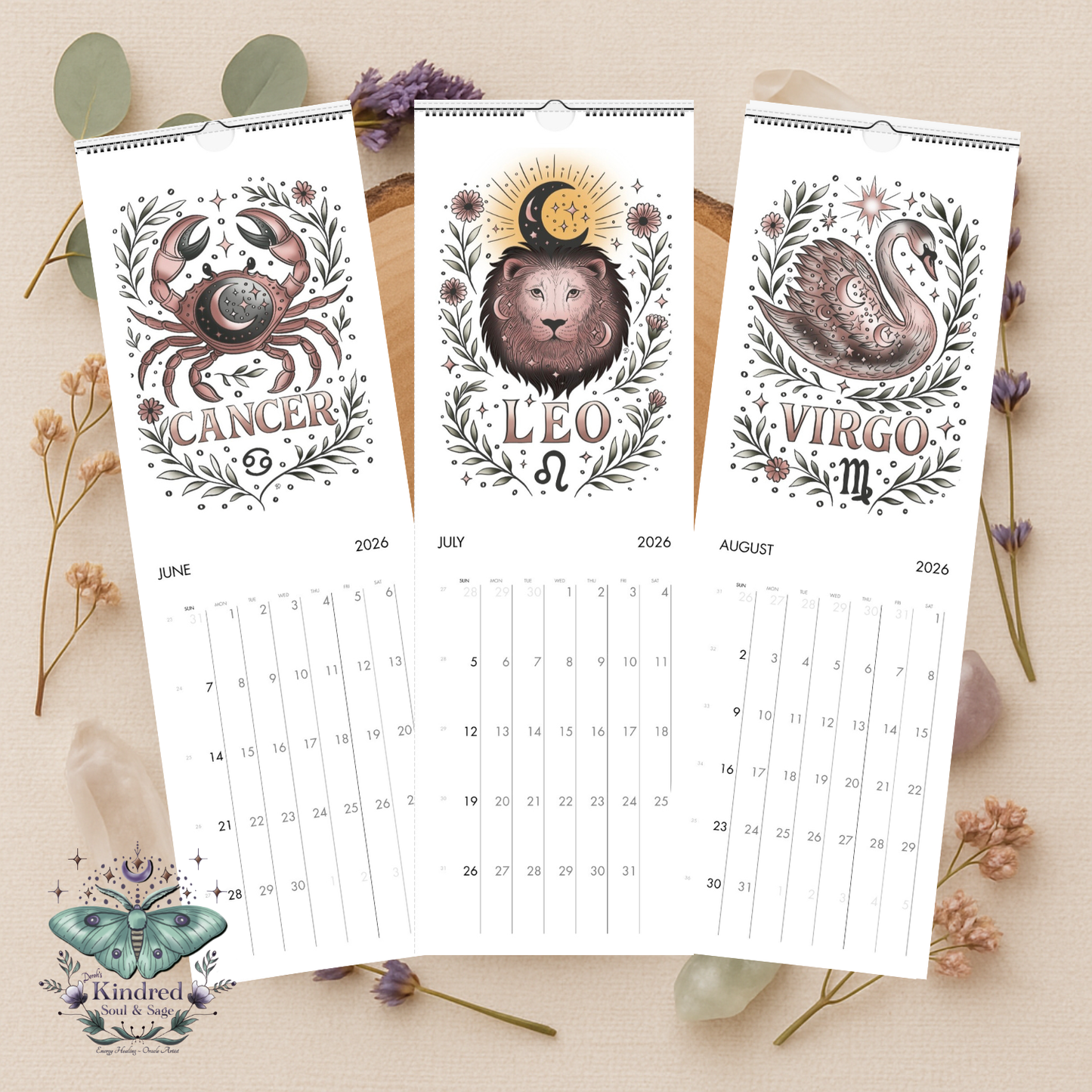 The Lunar Codex 2026 ~ Vertical Wall Calendar