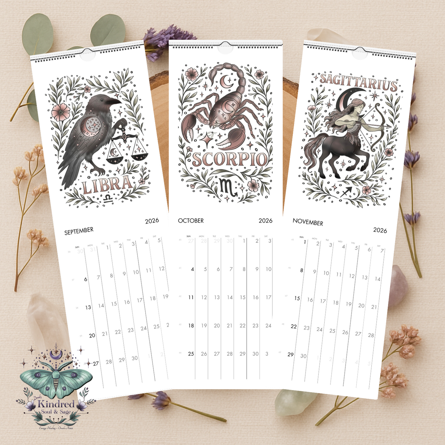 The Lunar Codex 2026 ~ Vertical Wall Calendar