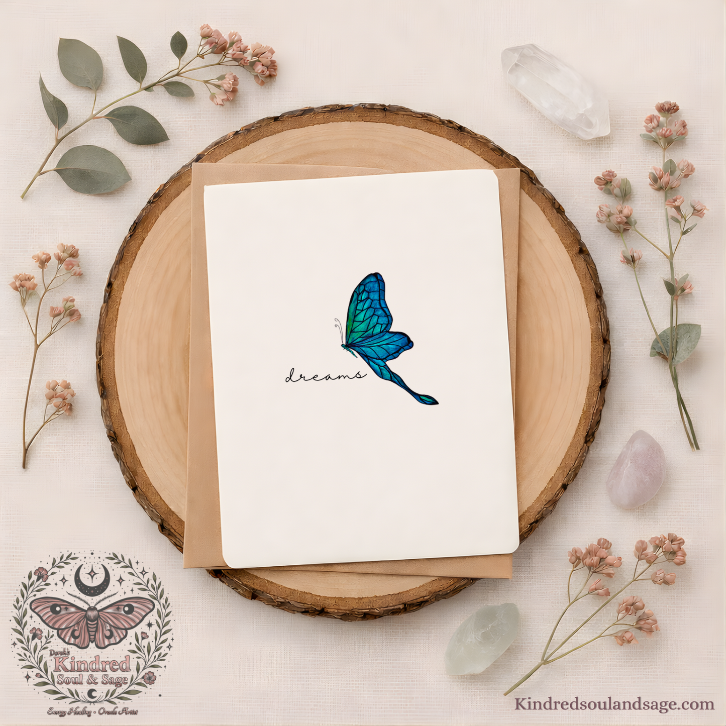 Dreams Butterfly Greeting Card | Symbol of Hope & Possibility | Nature-Inspired Intentional Card | 5x7 Art Card
