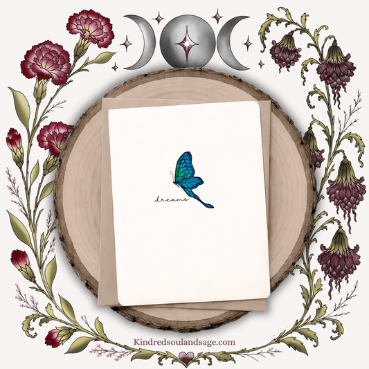 Dreams Butterfly Greeting Card | Symbol of Hope & Possibility | Nature-Inspired Intentional Card | 5x7 Art Card