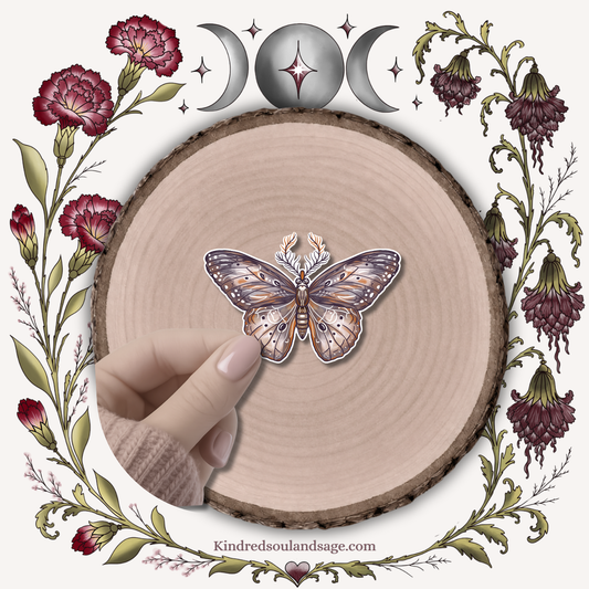 Luna Moth Vinyl Sticker Symbol of Transformation 2 inch 3 inch or 4 inch