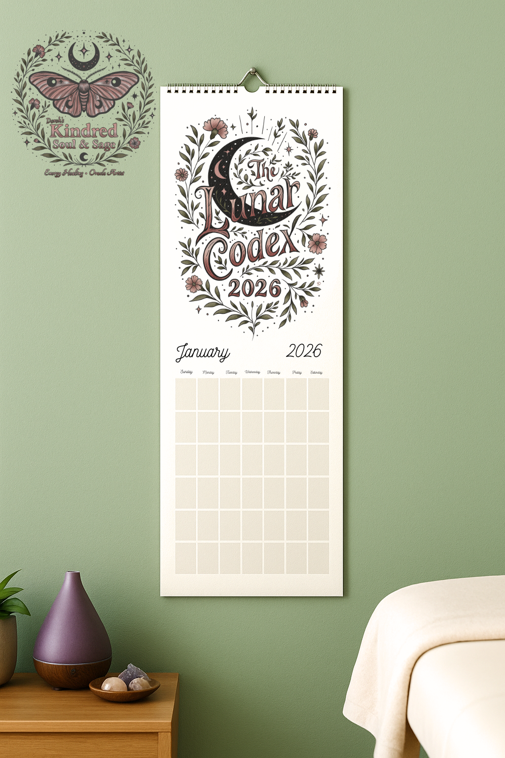 The Lunar Codex 2026 ~ Vertical Wall Calendar
